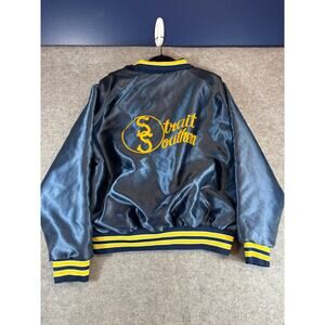 Vintage George Strait Tour Satin Bomber Jacket Mens XL Retro USA Country Music